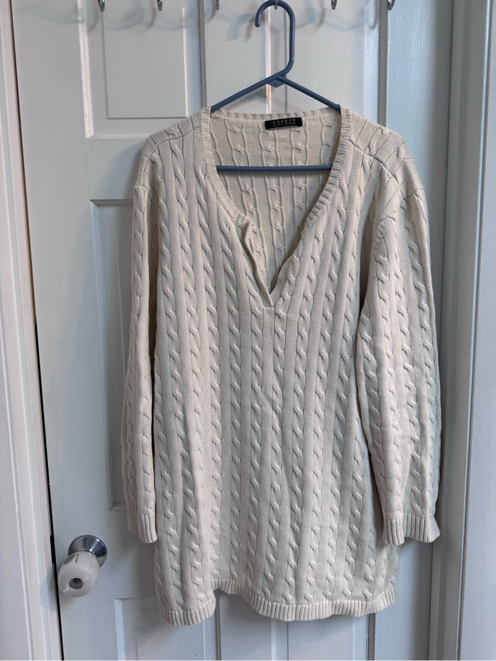 Ralph Lauren Cream Cable Knit Sweater